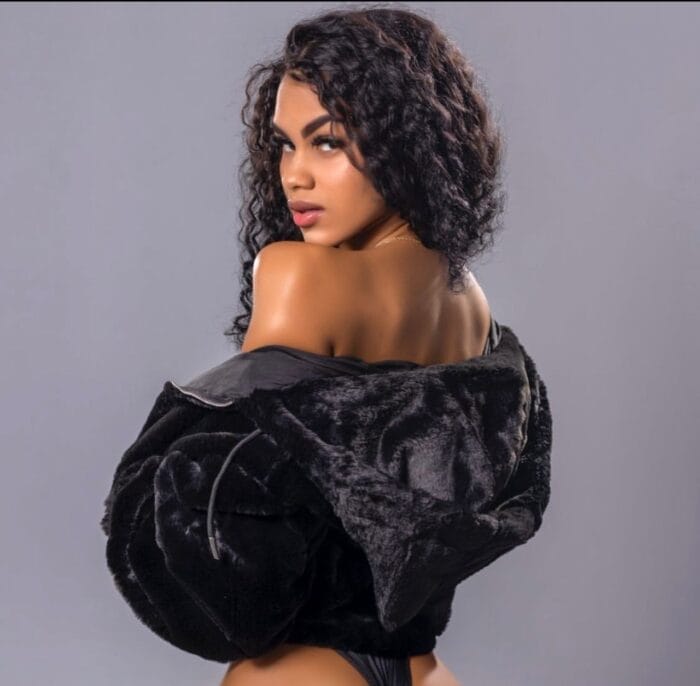 Megan escort model in Ibiza posing in black jacket Megan escort model in Ibiza posing in black jacket